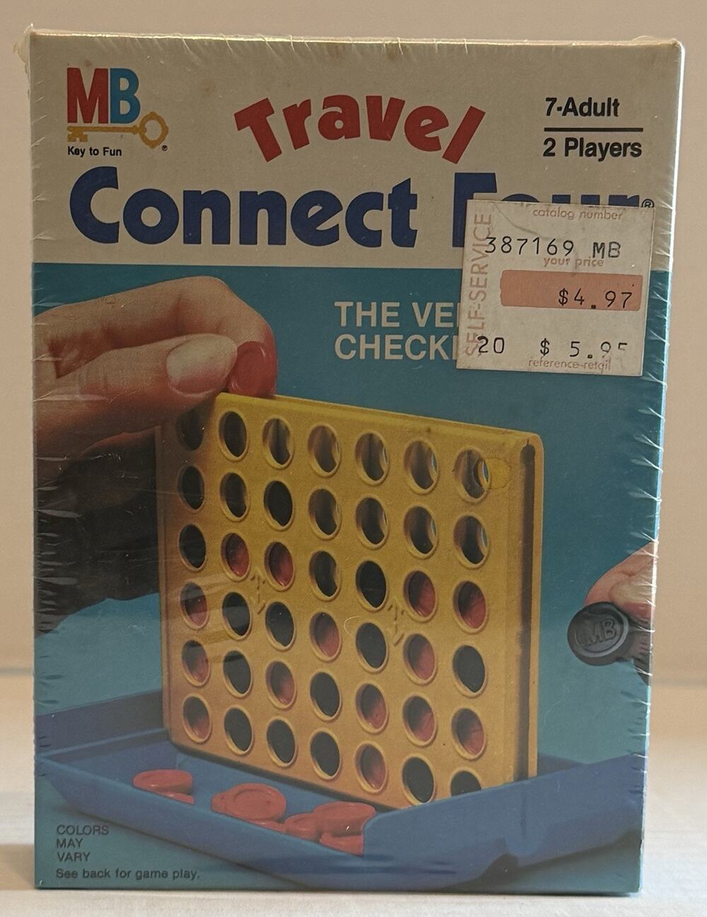 NOS Sealed Vintage 1983 Milton Bradley Travel Connect Four Game NIB